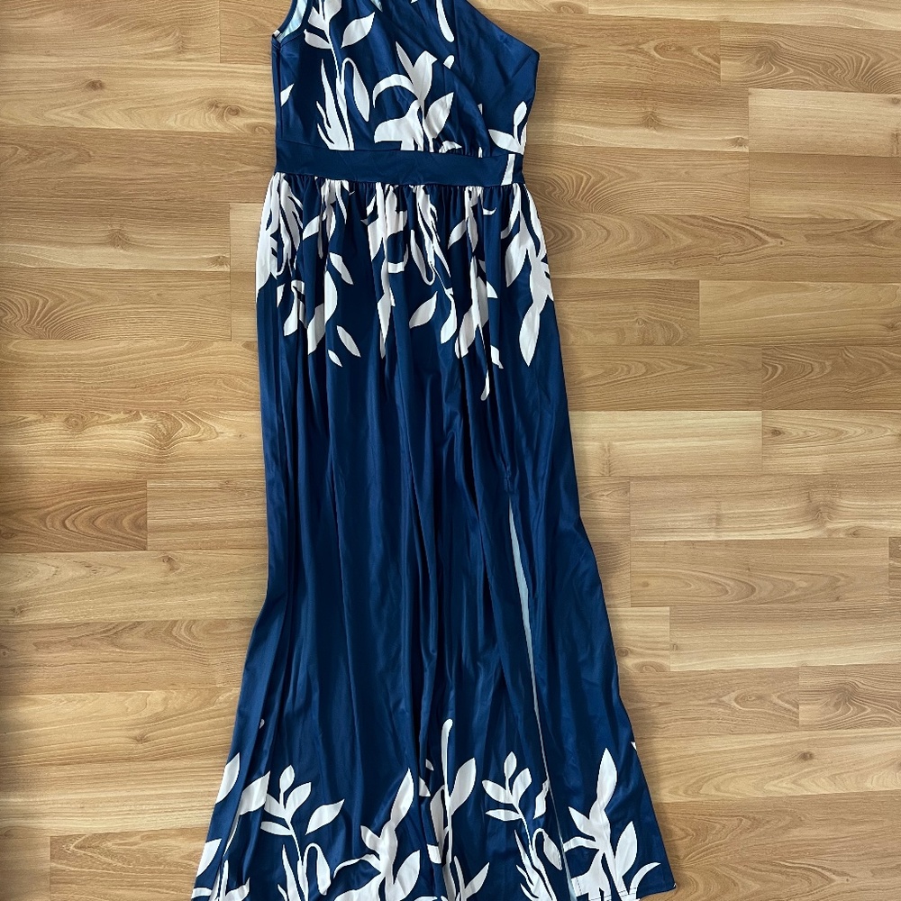 Jana One-Shoulder Split Long Dress